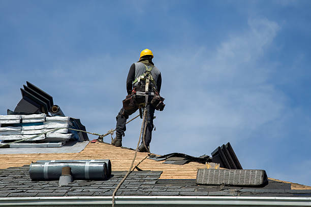 Professional Gutter Installation technician working in Hohenwald, TN